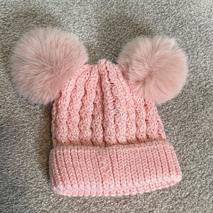 C.C Kids Knit Beanie with Pom-Poms